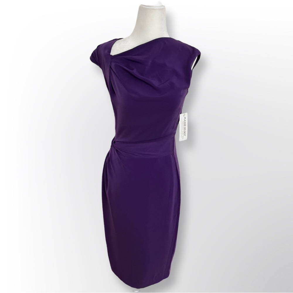 New With Tags! New York & Company Asymmetrical Purple Sheath Dress | Size 0